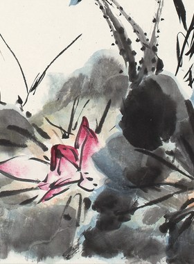 国画牡丹字画客厅花鸟画真迹宣纸书画作品仿王雪涛荷塘雅趣赠装裱