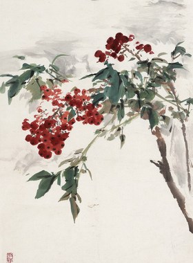 国画牡丹字画客厅花鸟画 真迹宣纸书画作品仿王雪涛 四喜图赠装裱