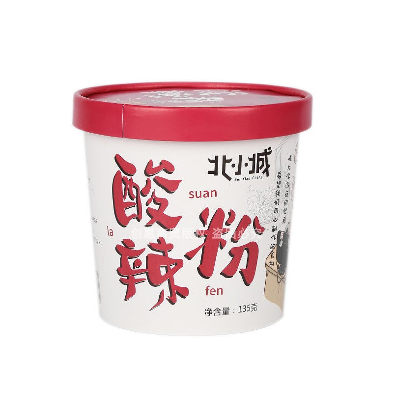 北小城酸辣粉135g*6桶网红爆款年货零食夜宵速食正宗红薯方便粉丝 - 图3