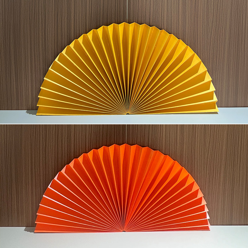 新年元旦装饰风婚庆折纸红色半圆纸扇折叠工艺扇摆件美陈橱窗布置,淘宝优惠券,粉丝福利购,淘宝优惠卷