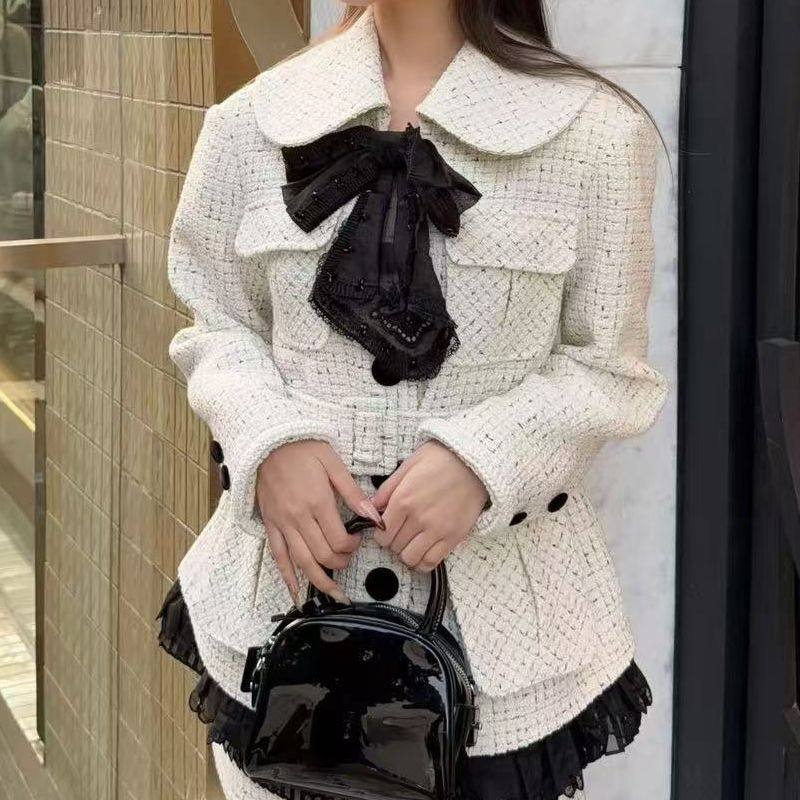 拉拉家2026早春新款粗花呢小香风短裤GFC250139-1,淘宝优惠券,粉丝福利购,淘宝优惠卷