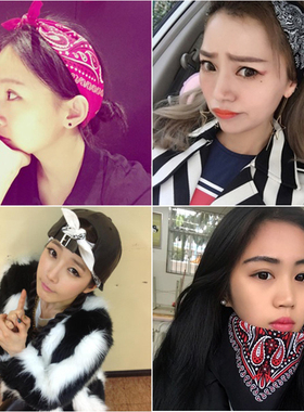 BANDANA嘻哈方巾双面街舞头巾