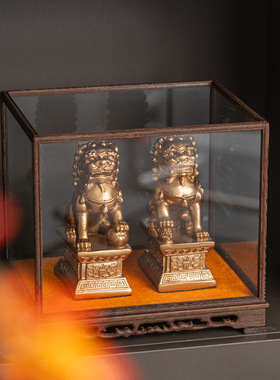 新中式中古博古架高档装饰品摆件书房书架茶室设计师组合搭配