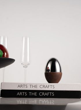 现代北欧创意胡桃木不锈钢水果签ins风轻奢水果叉鸡尾酒签装饰