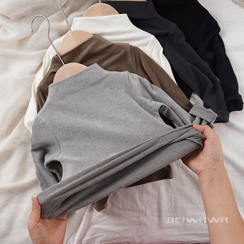 这么好呀 秋儿童软糯弹力半高领打底衫 男女宝宝羊绒蛋白长袖T恤,淘宝优惠券,粉丝福利购,淘宝优惠卷