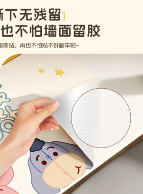 宿舍卡通防水防潮自粘墙贴