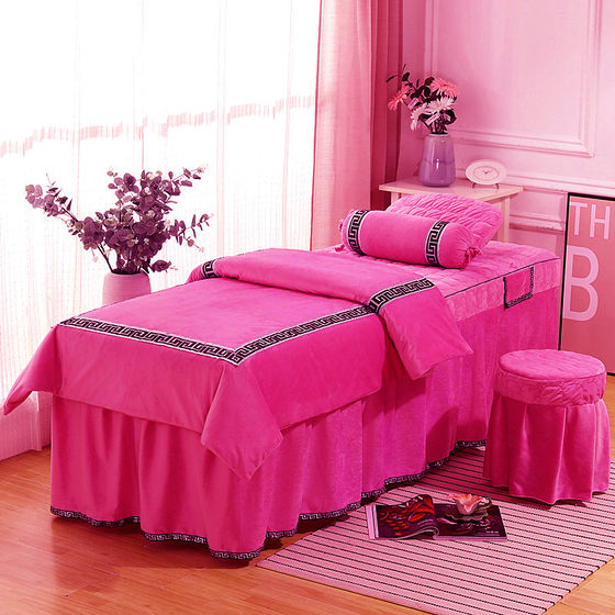 Crystal velvet high-end simple beauty salon beauty bedspread