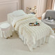 Winter beauty salon special milk velvet four-piece massage bed massage bed cover with holes and thickened double-sided velvet duvet cover