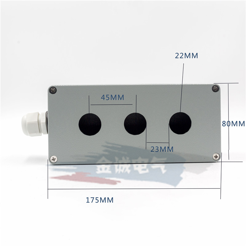 孔3位金属铸铝合金开关盒BOL-03接线XAL-03防水盒按钮控制盒22mm-图1