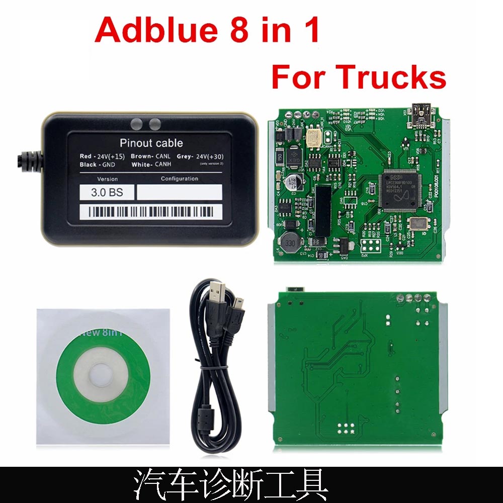 Adblue Emulator 8合1卡车诊断仪专业adblue 8in1 汽车诊断工具 - 图0