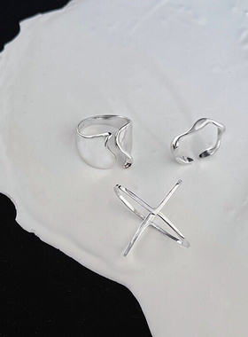 925纯银饰品文艺创意时尚气质戒指城市现代休闲冷淡街头朋克指环