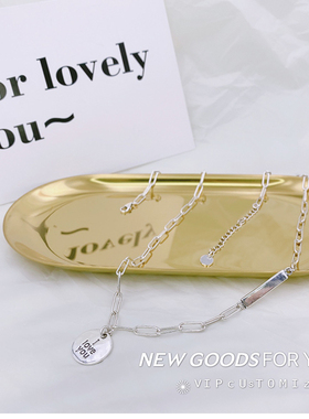 love手工字母情侣银饰品原创定制