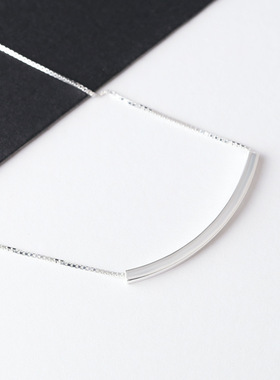 s925时尚方管日韩版女款促销项链