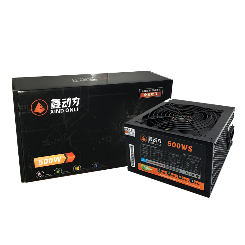 包邮鑫动力600W500W电源台式机电脑电源额定500W400W静音显卡双8P-图3