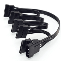 Large 4pin IDE swivel SATA 10% multi-interface hard disk line power cord One-haul-five SATA hard disk expansion line