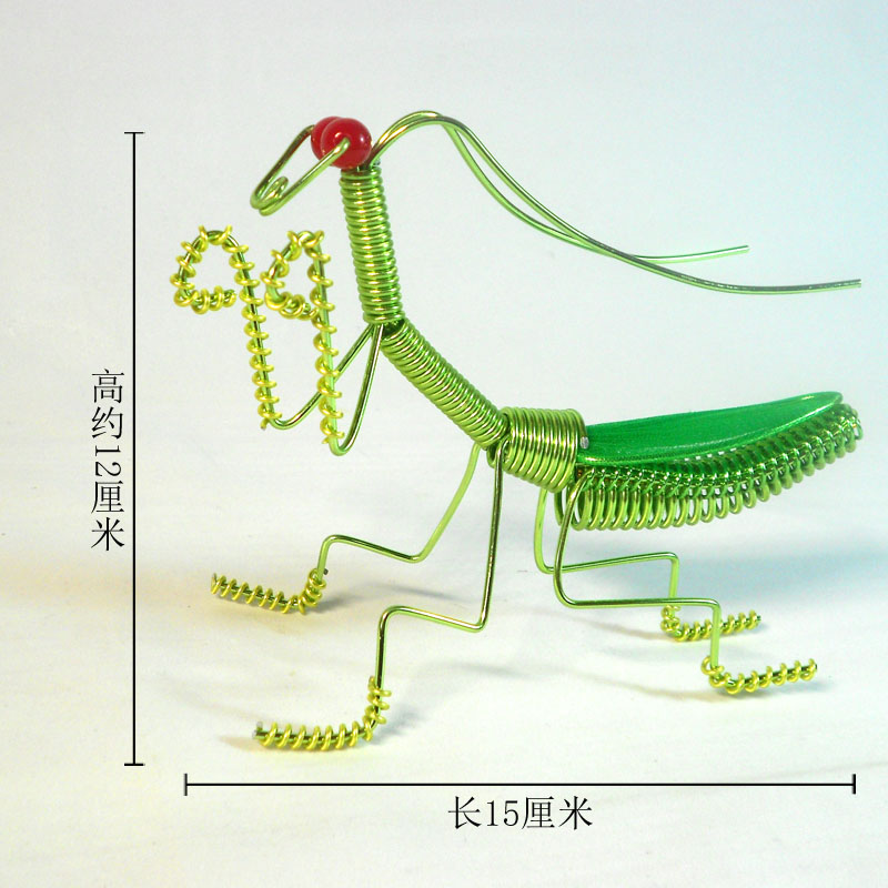 铝线手工艺螳螂家居精品特色小动物民间手工艺diy个性同学小礼品