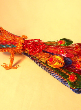 铝线手工精品大号15尾凤凰丝编