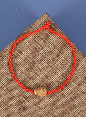 红绳手链金刚结简约藏式红色