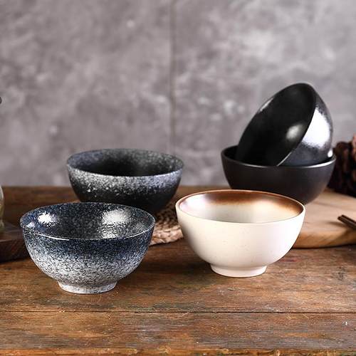 日式米饭碗水果碗碟厚实加厚5英寸陶瓷碗作料碟甜品碗调料碗 - 图3