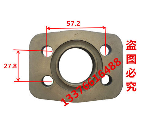 液压油泵进出油口法兰66.7*31.8  57.1*27.8液压泵齿轮泵法兰盘 - 图0