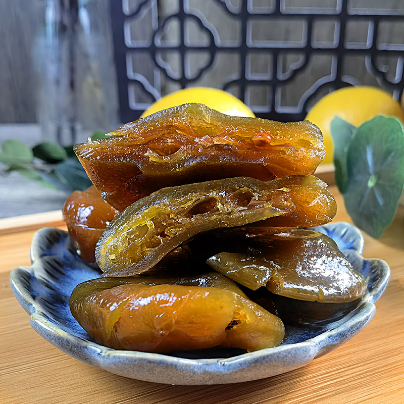 新会特产香妃柠檬干蜜饯即食泡水原只甘草香水柠檬饼侨乡果脯零食-图0