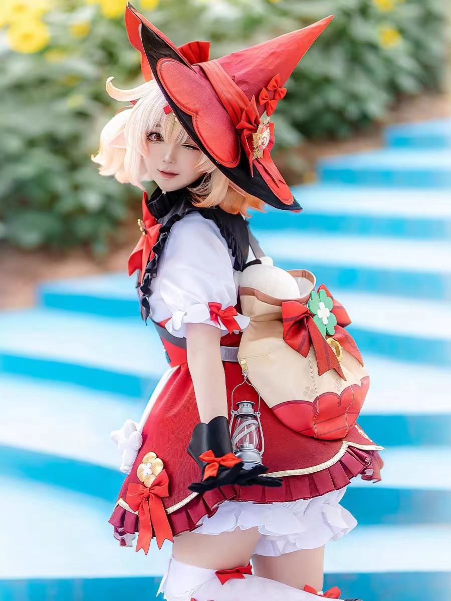 原神cos服可莉小魔女 琪花星烛 可爱万圣节cosplay女装 出租