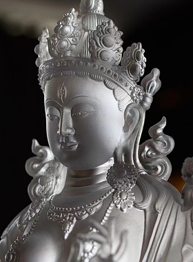 绿度母古法琉璃白度母70cm大尺寸