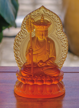 地藏王菩萨古法琉璃供奉工艺品