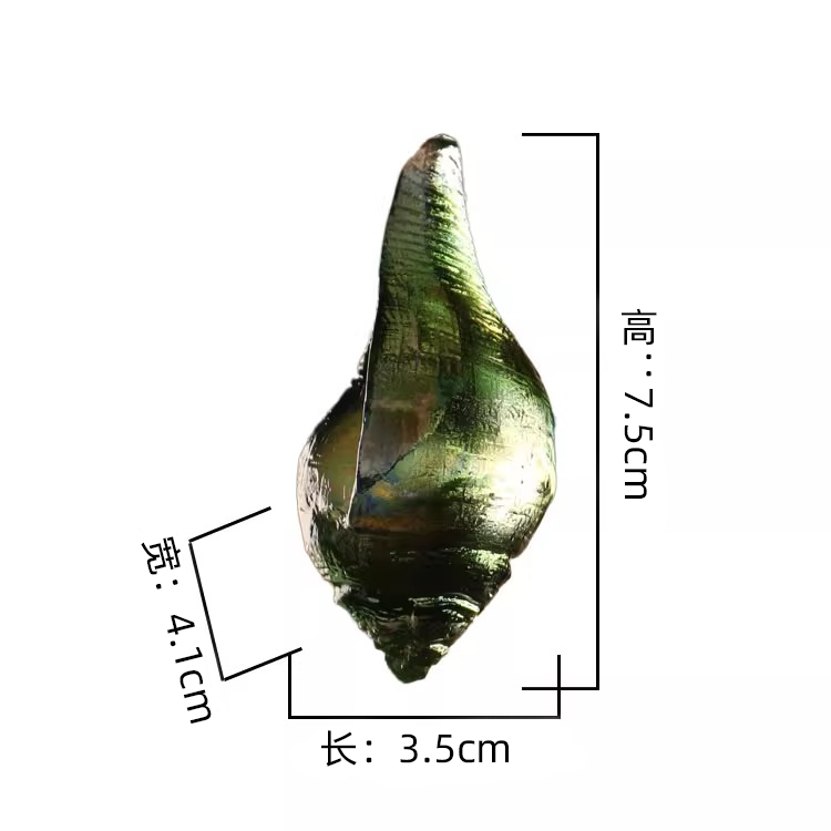 禅悦佛艺古法琉璃法螺古法妙音海螺左旋大海螺家用品八供品彩色款 - 图3