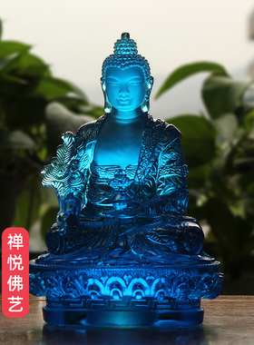 禅悦佛艺手工古法琉璃药师光王