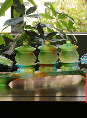 禅悦佛艺琉璃供奉中式客厅供台