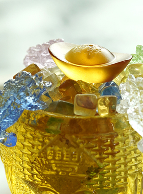 珍悦四方金蝉五谷丰登聚宝袋摆件