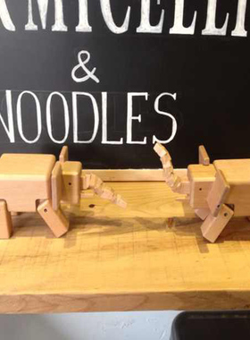 榉木大象装饰摆件儿童玩具可变形