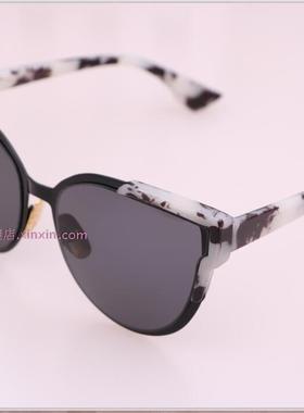 圆脸明星款复古大框个性墨镜