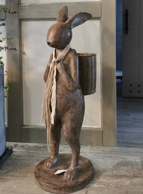 树脂彼得兔背篮摆件办公桌摆件