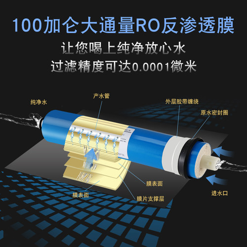 智特纯水机ro反渗透净水器家用直饮五级厨房自来水水龙头过滤器-图1