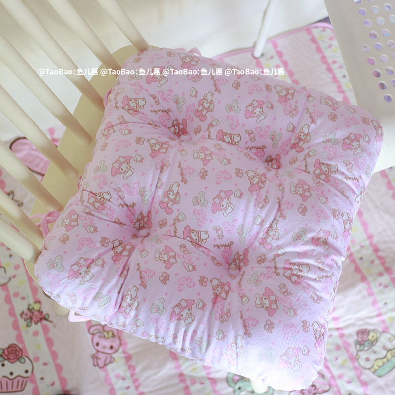 卡通美乐蒂可爱坐垫办公室宿舍椅子垫坐垫上班族垫子保暖椅子垫