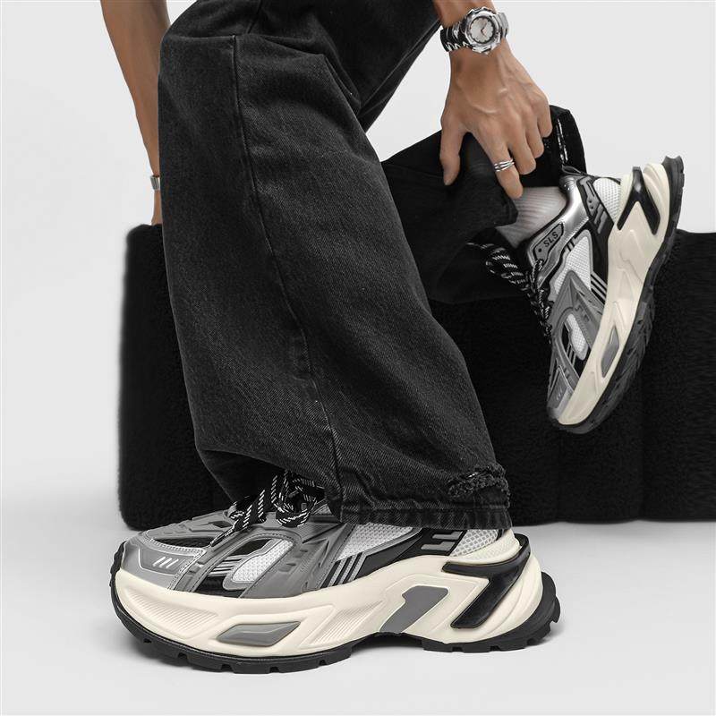 6增高水狼蛛机甲老爹鞋男女2025新款夏季厚底覆古休闲 运动跑鞋,淘宝优惠券,粉丝福利购,淘宝优惠卷