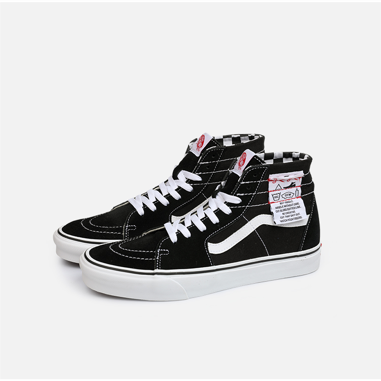 Vans/官方正品男女鞋 Sk8-Hi  DIY裁剪经典黑白秋冬休闲板鞋