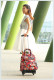 Travel bag waterproof printed fabric caster