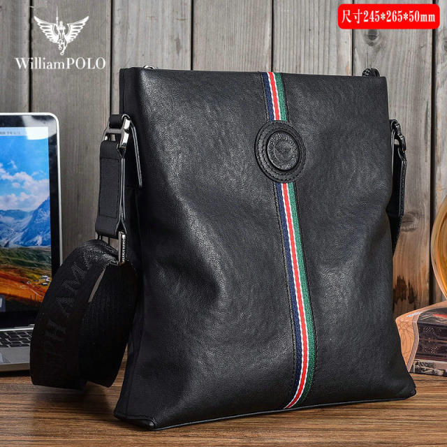 2024 Emperor Paul Genuine Head Fashion Fashion Cool INS leather youth mesengers shoulder bag men