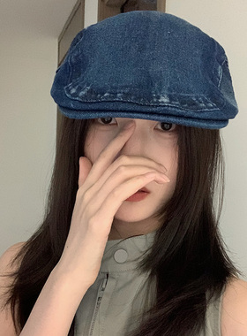 复古韩版女牛仔前进帽子