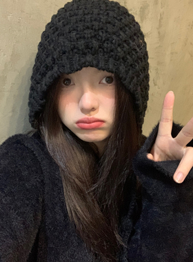 女秋冬针织毛线帽保暖护耳