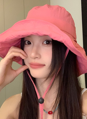 韩版户外休闲女款夏季防晒渔夫帽