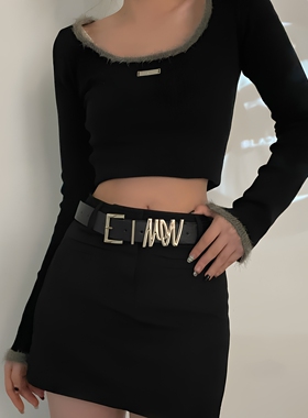 unclecm女PU合金韩版腰带