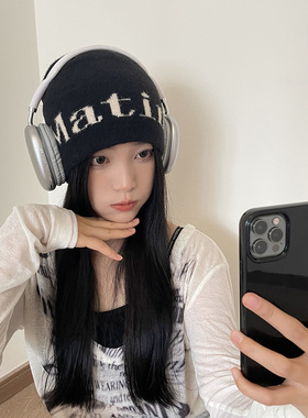 韩版女秋冬毛线针织帽