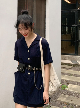 制服链条小腰包包ins配裙子皮带