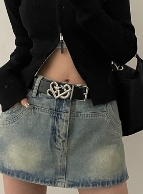 女心形PU小众腰带简约