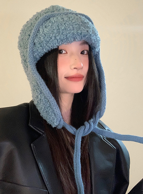 韩系秋冬毛绒保暖雷锋帽护耳女