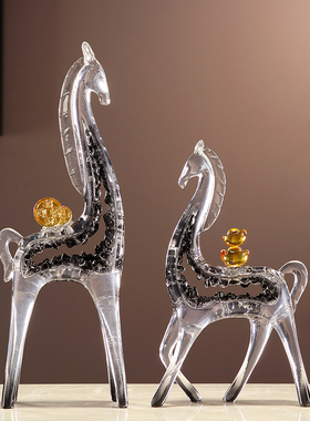 透明树脂招财旺宅福鹿